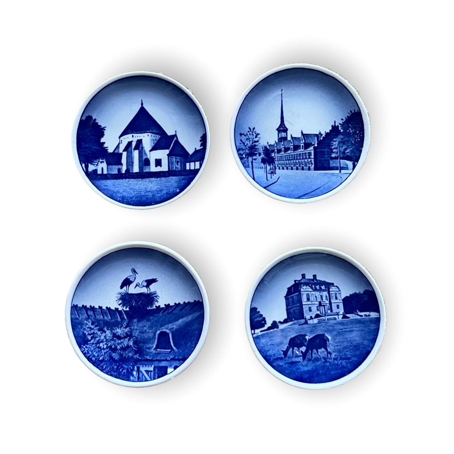 Vintage Royal Copenhagen Mini Plates - Set of 4 - Made in Denmark