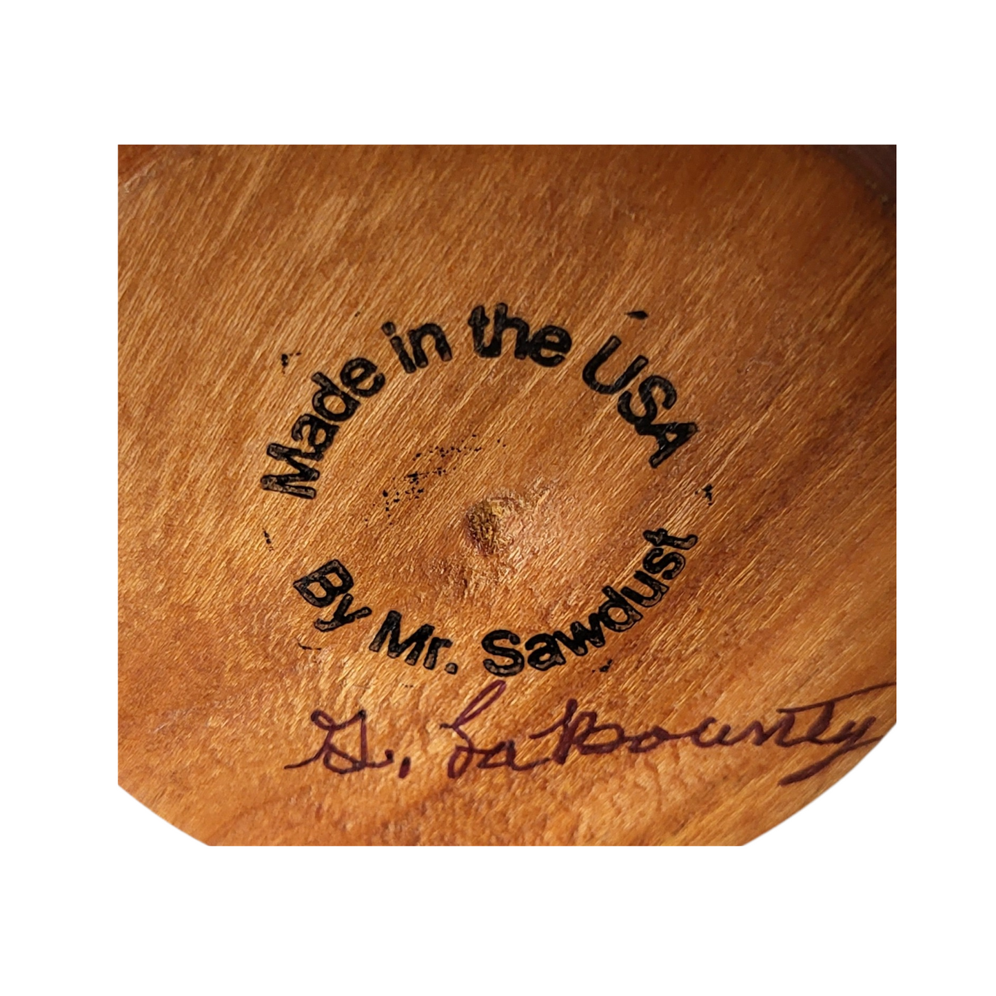 Hand-Turned Bowl/Vessel - Mahogany and Reclaimed Wood - Signed by Artist George La Bounty.