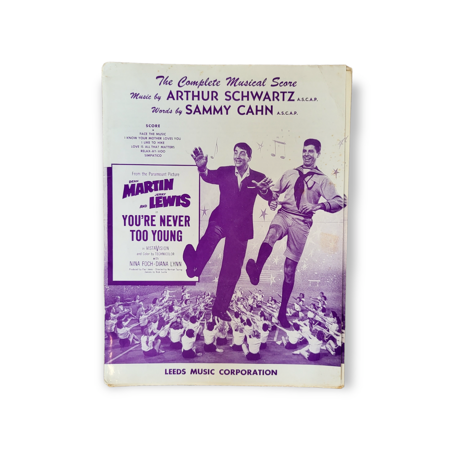 Complete Scores to "You're Never Too Young" - 1955