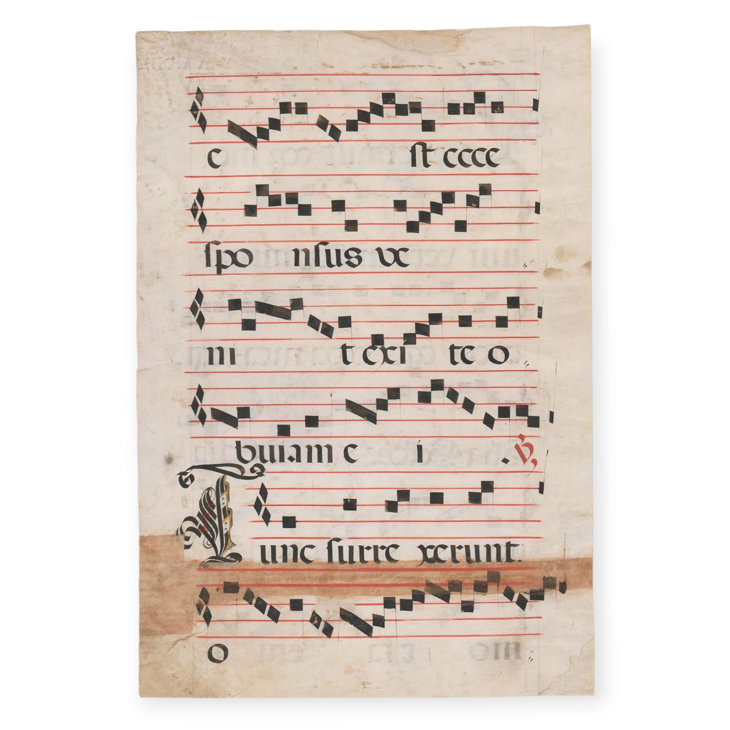 Decorated Antiphonal Leaf on Vellum, ca. 15th–16th Century