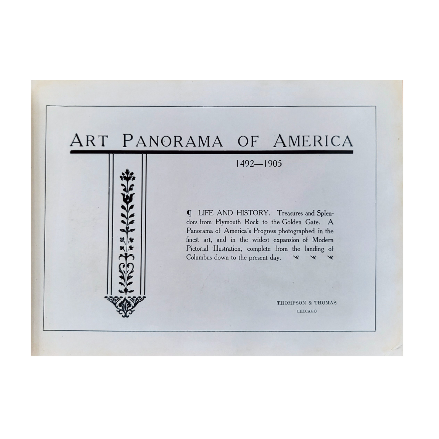 "Art Panorama of America 1492-1905" - First Edition