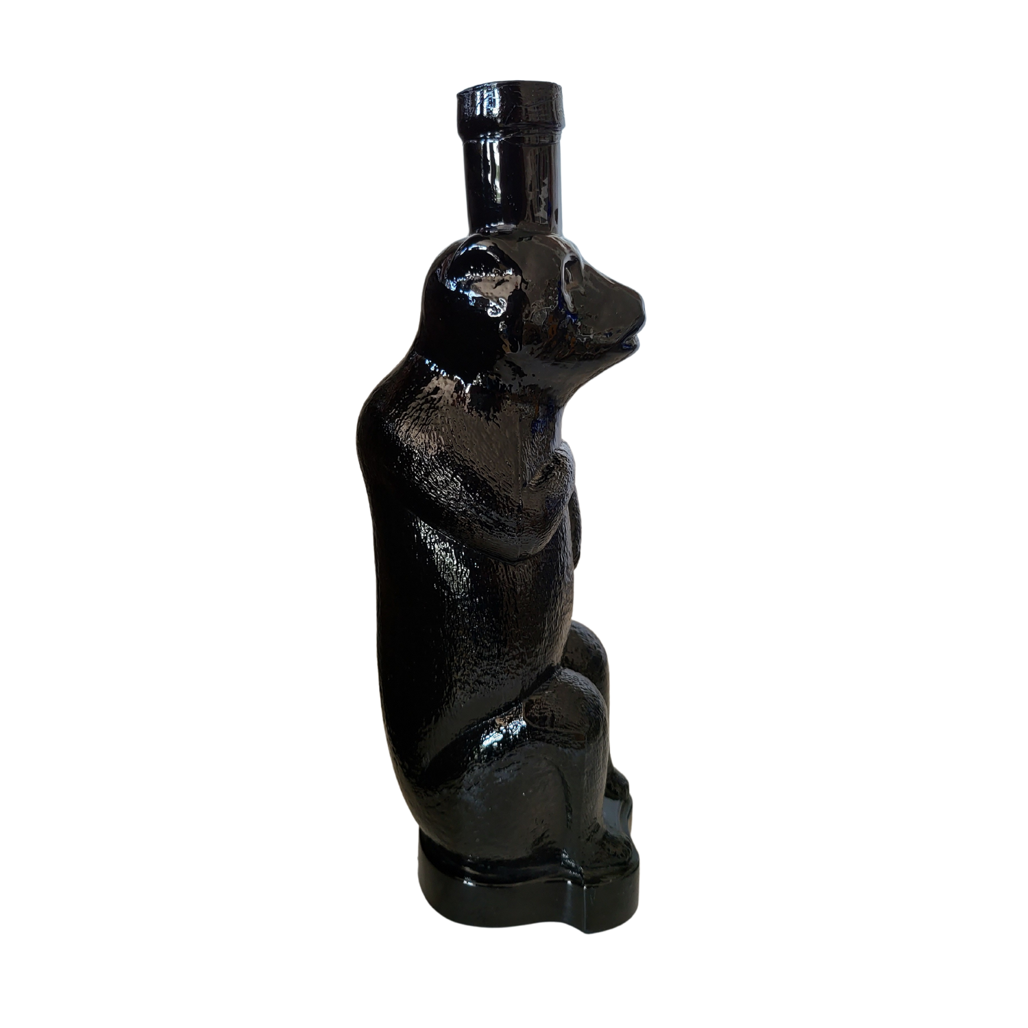 Antique Black Amethyst Kummel Bottle - 1890's