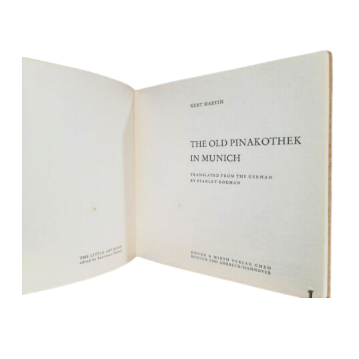 The Old Pinakothek in Munich by Kurt Martin - Printed in Germany