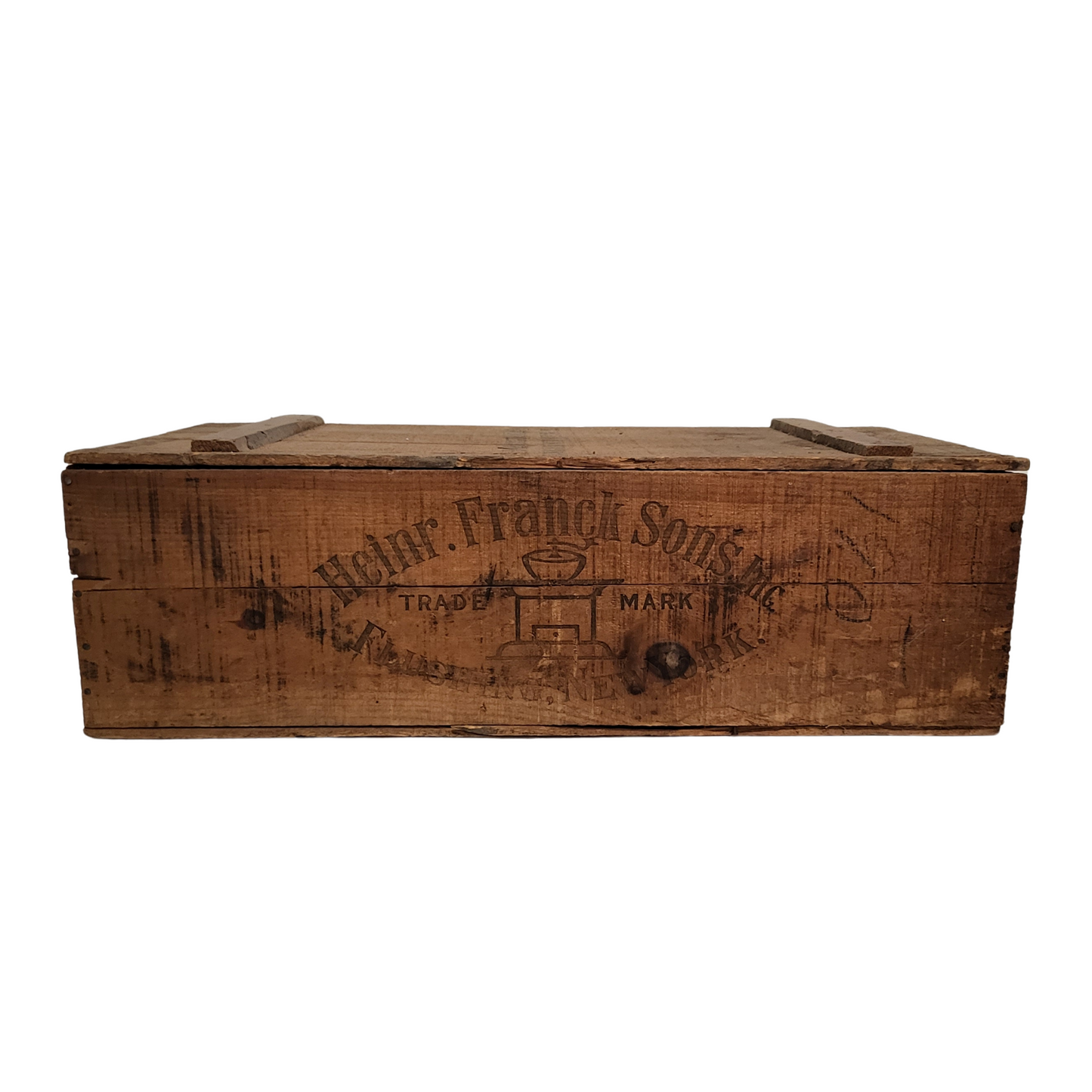 Antique Coffee Crate by Heinrich Franck & Sons Flushing, NY Crate - Full of Chicory Seasoning Tubes
