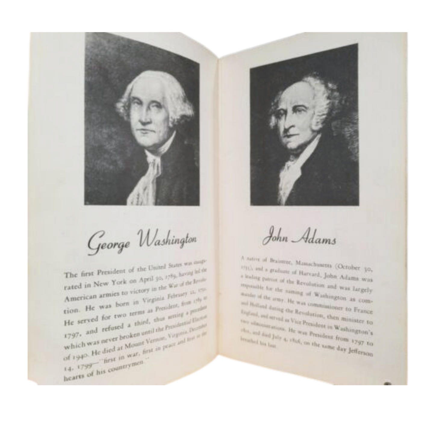 Presidents Of The United States Pamphlet - Rhoton and Golterman - 1947