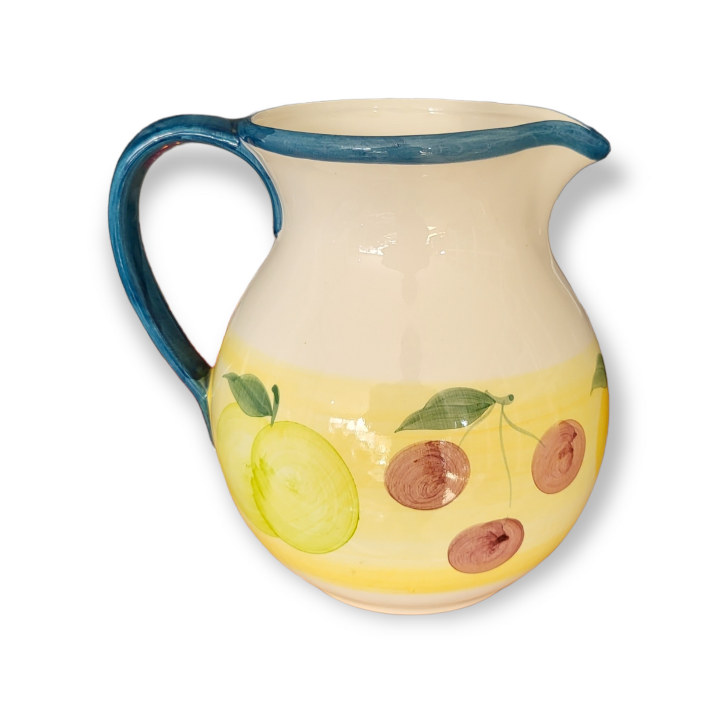 Hand-Painted Ceramic Water Pitcher by A. Santo - Portugal