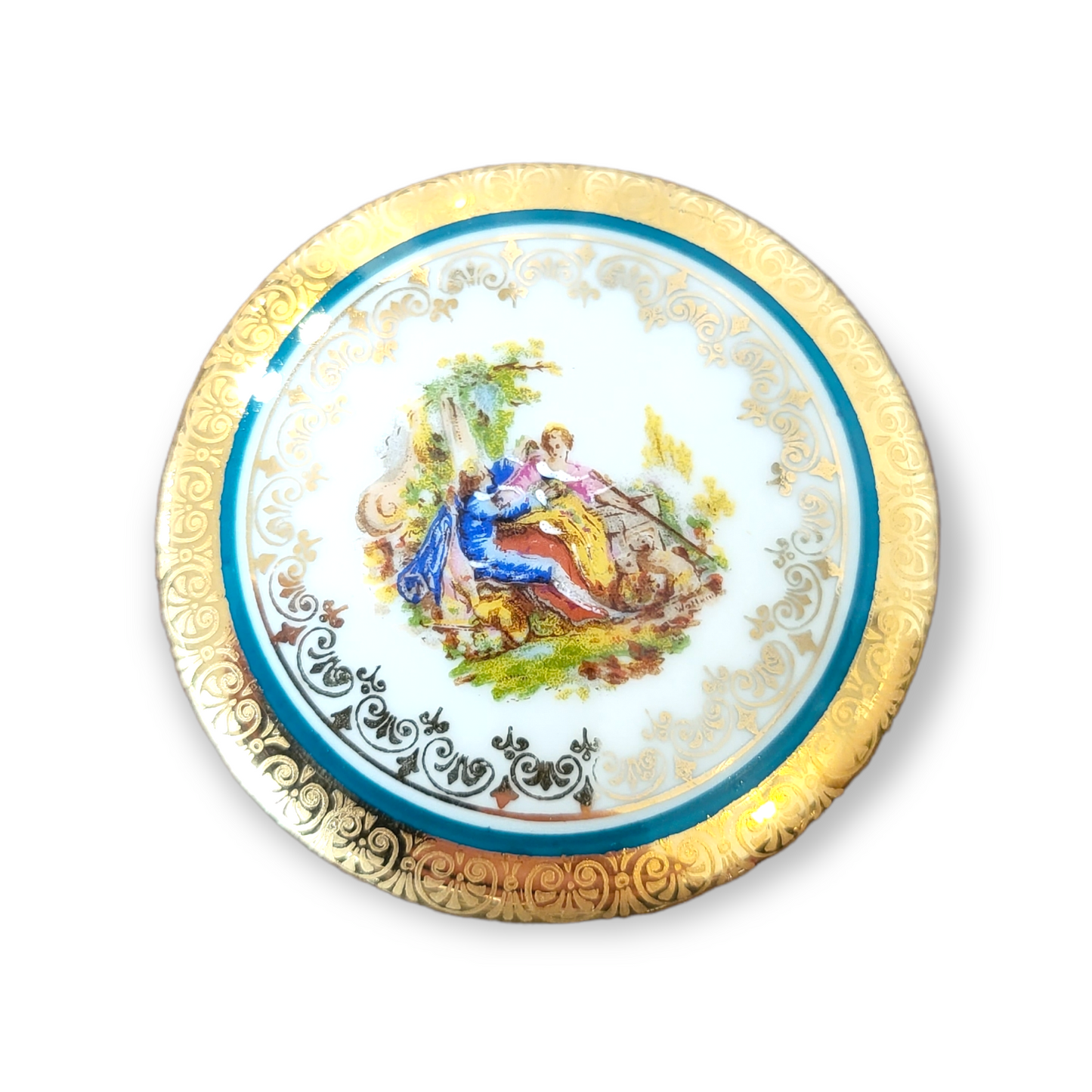 Vintage Porcelain Trinket Dish "Lemoges Porcelaine d'Art" - France