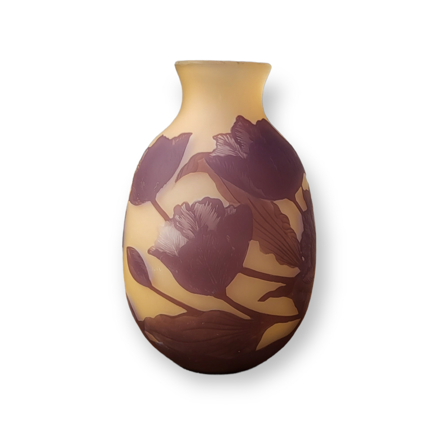 Mid-Century Cristiro Cameo Glass Vase - Romania