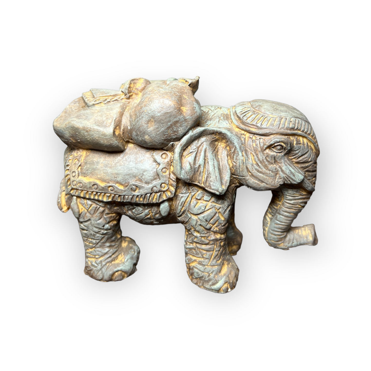 Resin Elephant Collectible - Indian Style