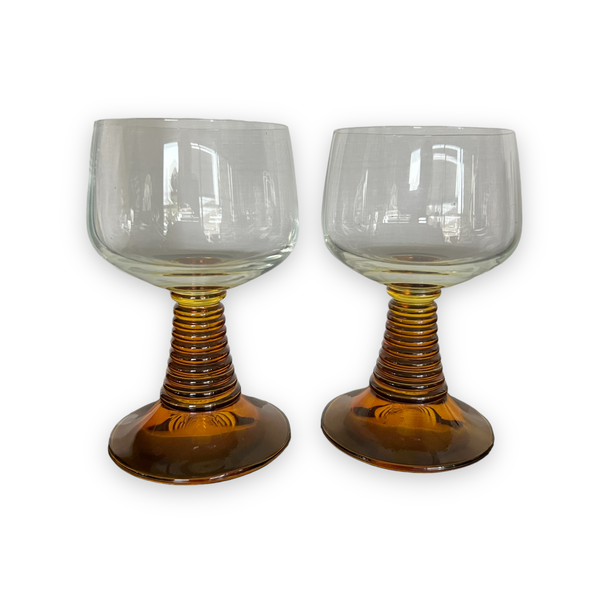 Antique Hand Blown Glass Wine Glasses from Roemer, Germany, 1880-1900s, Set  of 4 for sale at Pamono